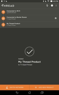 Thread Commissioning App device joined