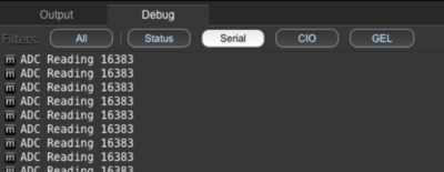 Incoming ADC readings.
