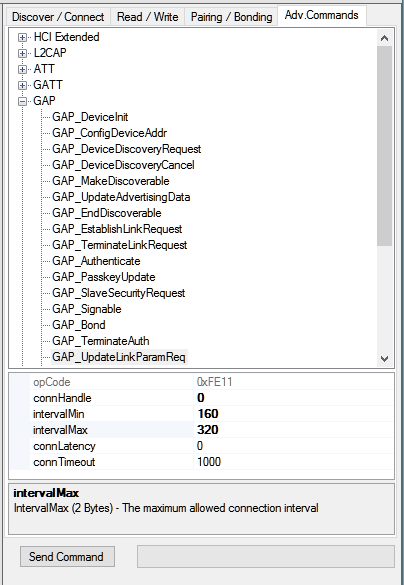 GAP_UpdateLinkParamReq