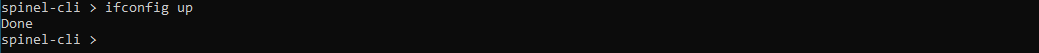 PySpinel CMD output of the ifconfig up command