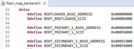 Header file of the mcuboot project for On-Chip OAD with the needed adjustments