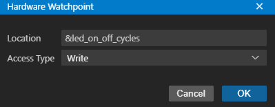 Inserting a watchpoint