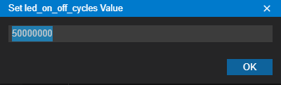 Set led_on_off_cycles value