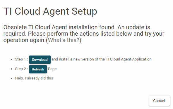 TI Cloud Agent Install