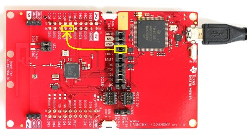 CC2640R2F LaunchPad + Borrowed Jumper on `DIO29`-DIO28