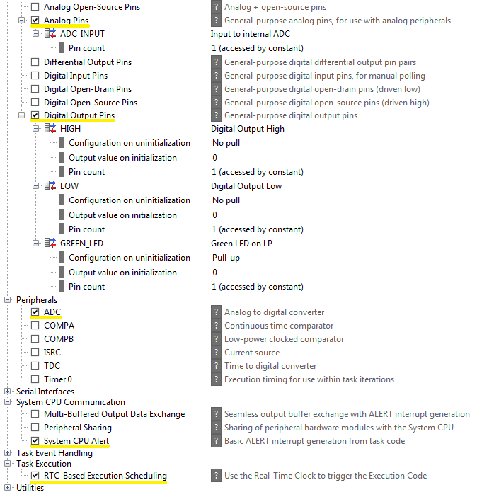 Task Resource Settings