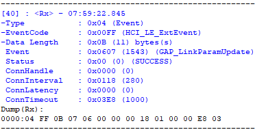 GAP_LinkParamUpdateRequest event