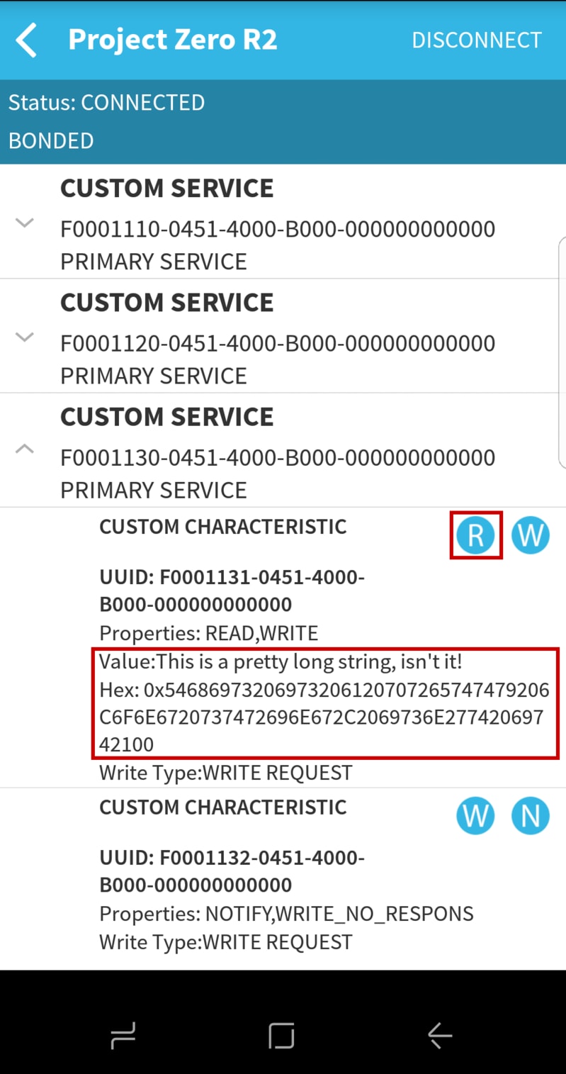 Read Data Service String Char