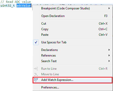 Add Watch Expression