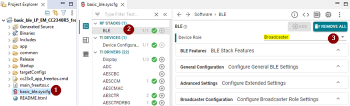 Set the stack as Broadcaster