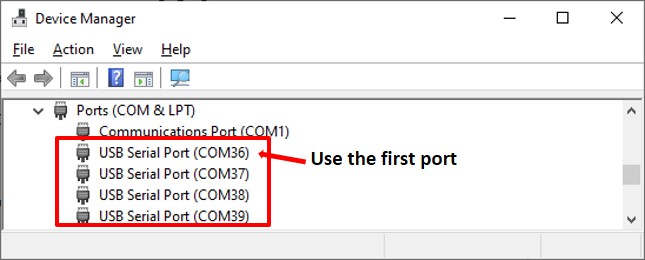 Alt Text - Windows COM ports