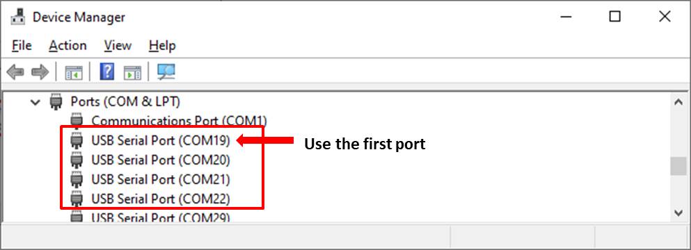 Alt Text - Windows COM ports