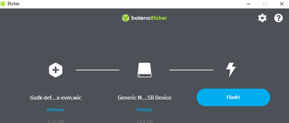 Alt Text - balenaEtcher writing SD card