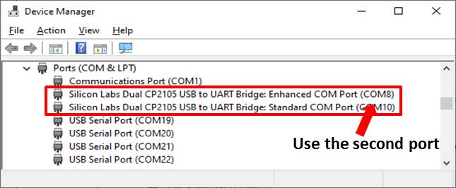 Alt Text - Windows COM ports