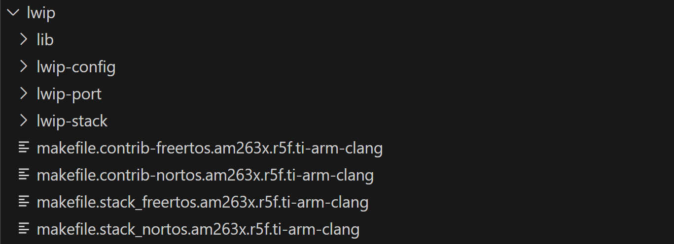lwIP folder strucutre