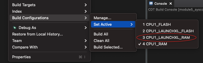 Launchpad Build Configuration