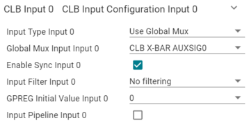 SysConfig CLB Input 0
