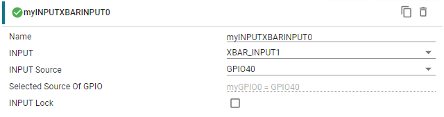 SysConfig Input X-BAR