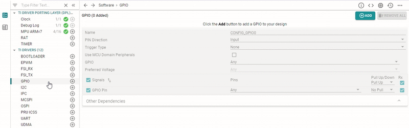 GPIO SysConfig Setup 2