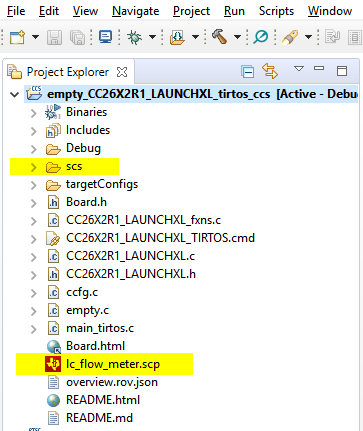 CCS Project Explorer SCS