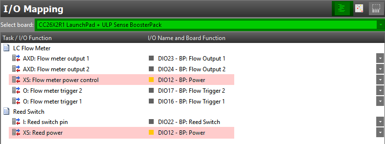 IO Mapping for Flow Meter and Reed Switch