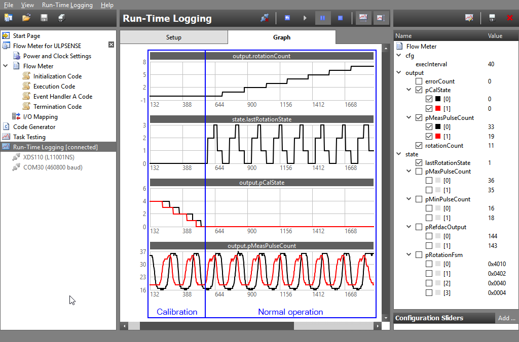Active run-time logging