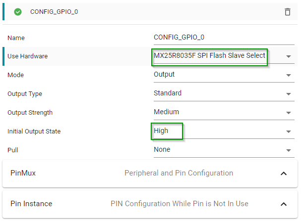 SysConfig add GPIO