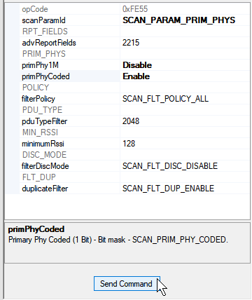 Configure BTool Scan