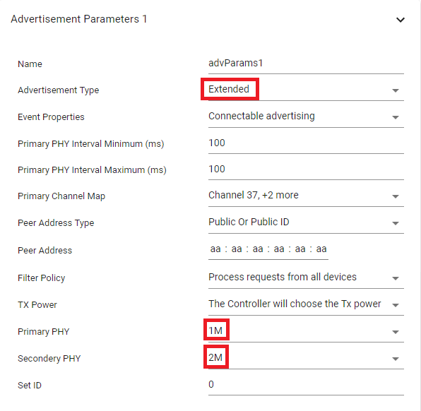 Extended Advertising in SysConfig