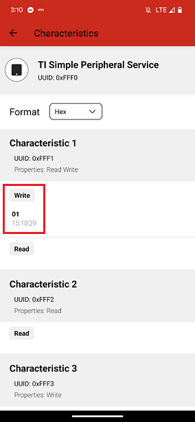 Write 0x01