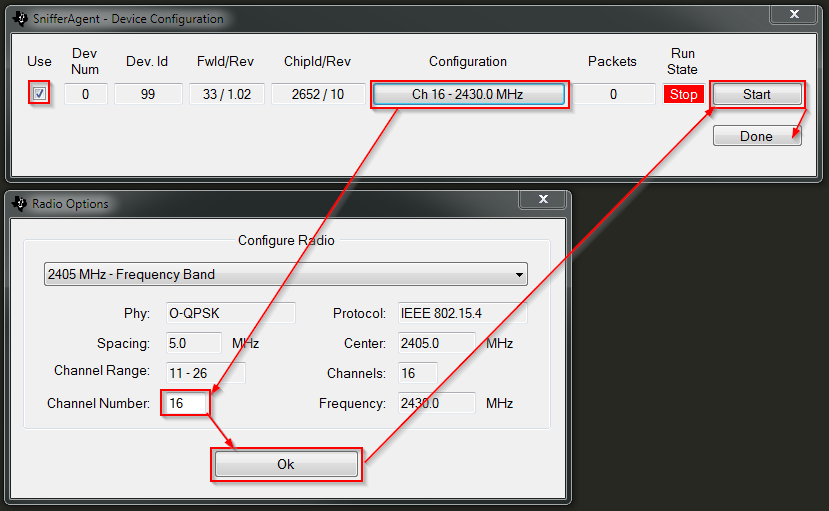 sniffer agent channel config